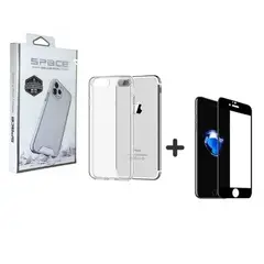 SPACE - Case Transparente y Mica de vidrio templado-iPhone 7