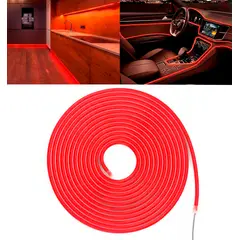 GENERICO - Cinta Led 5MTS 12v Flexible Largo Rojo