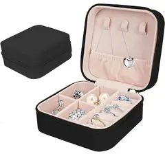 GENERICO - Mini Joyero portátil con cierre organizador