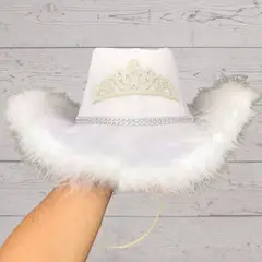 GENERICO - Sombrero Cowgirl Hat Blanco Vaquerita