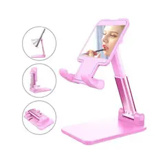 GENERICO - Soporte para Celular en Escritorio Portátil Plegable Rosado