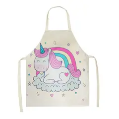 GENERICO - Mandil-Delantal para niños de Unicornio sentado sobre nube