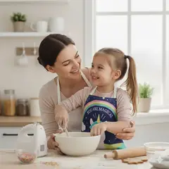 GENERICO - Mandil Delantal para Niños de Unicornio con Paisaje Nocturno