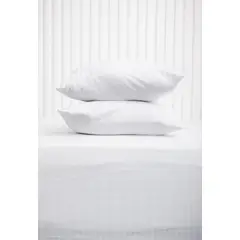 COBITEX HOME - Funda De Almohada 250 hilos Lisa Blanca satinada 1 plz 100% Algodón