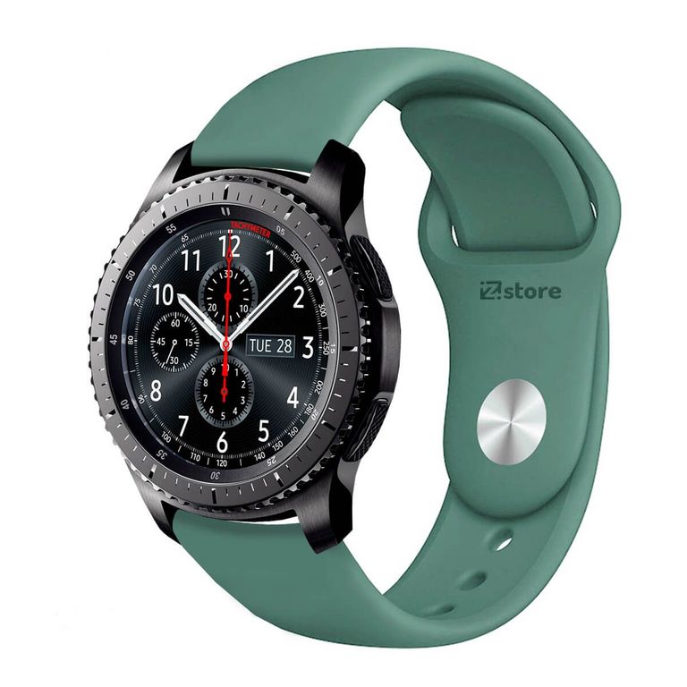 Correa Compatible Con Samsung Galaxy Gear S3 Classic Verde Pino Broche 22mm