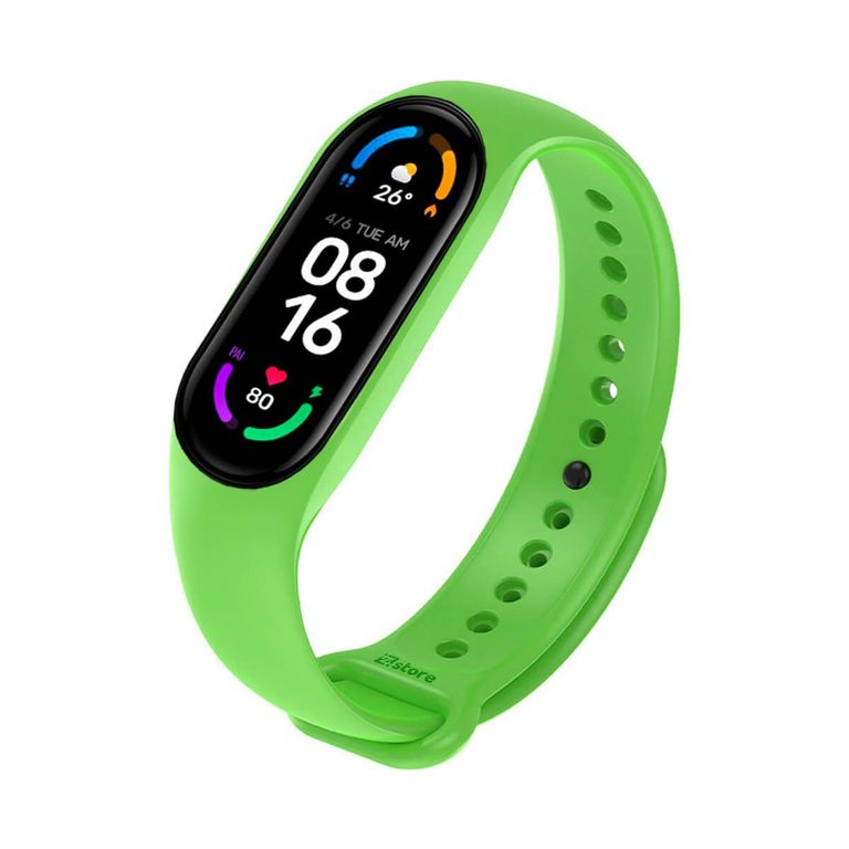 Correa Compatible Con Xiaomi Mi Band 5 y 6 Verde Manzana