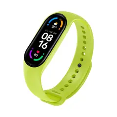 GENERICO - Correa Compatible Con Xiaomi Mi Band 5 y 6 Verde Limon