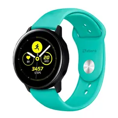 GENERICO - Correa Compatible Con Samsung Galaxy Watch Active Verde Esmeralda Broche 20mm