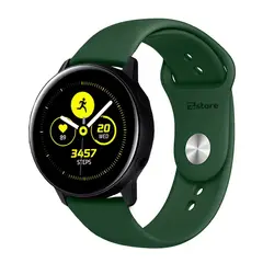 GENERICO - Correa Compatible Con Samsung Galaxy Watch Active Verde Militar Broche 20mm