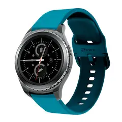 GENERICO - Correa Compatible Con Samsung Gear S2 Classic Azul Turquesa Hebilla 20mm