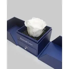 AIROSA - Rosa Eterna Preservada - Color Blanco - Joyero