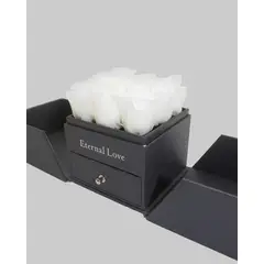 AIROSA - Rosa eterna preservada - Color blanco - Joyero