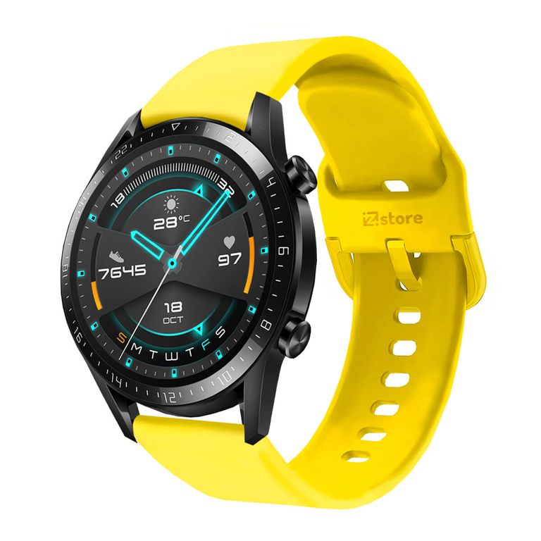 Correa Compatible Con Huawei GT2 42mm Amarillo Hebilla 20mm