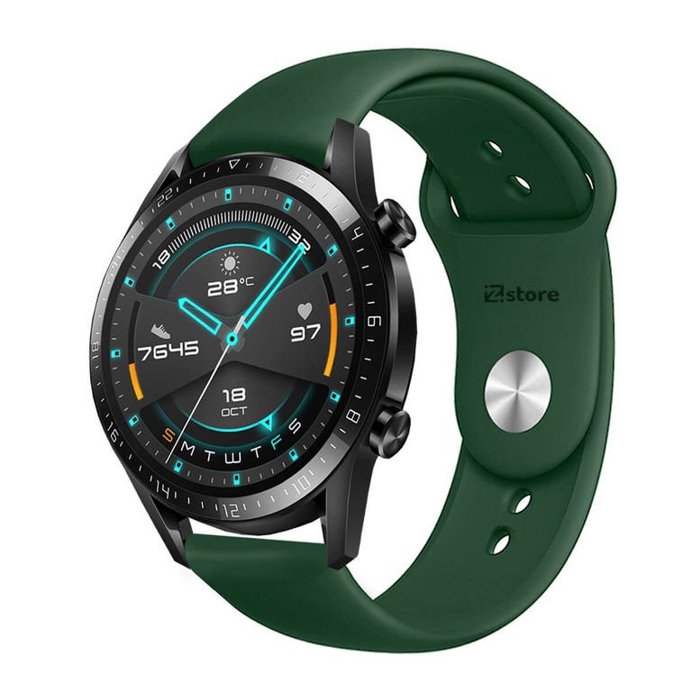 Correa Compatible Con Huawei GT2 46mm Verde Militar Broche 22mm