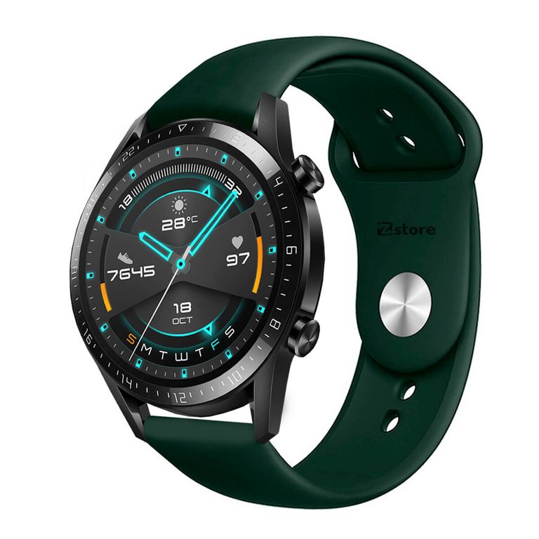 Correa Compatible Con Huawei GT2 46mm Verde Oscuro Broche 22mm