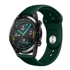 GENERICO - Correa Compatible Con Huawei GT2 46mm Verde Oscuro Broche 22mm