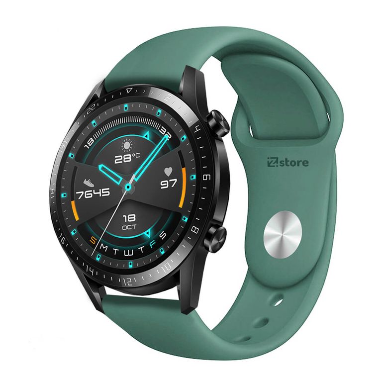 Correa Compatible Con Huawei GT2 46mm Verde Pino Broche 22mm