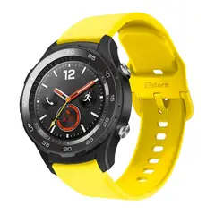 GENERICO - Correa Compatible Con Huawei Watch 2 Classic Amarillo Hebilla 22mm
