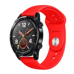 GENERICO - Correa Compatible Con Huawei Watch GT Rojo Broche 22mm