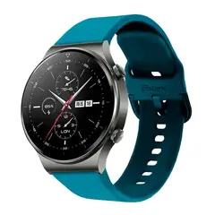 GENERICO - Correa Compatible Con Huawei Watch GT2 Pro Azul Turqueza Hebilla 22mm