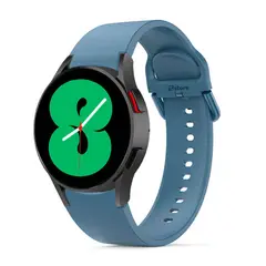 GENERICO - Correa Compatible Con Samsung Galaxy Watch 4 Azul Acero