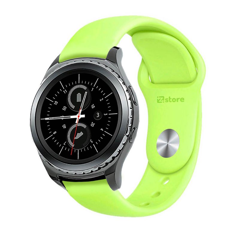 Correa Compatible Con Samsung Gear S2 Classic Verde Limón Broche 20mm