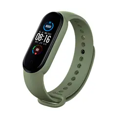 GENERICO - Correa Compatible Con Xiaomi Mi Band 3 y 4 Verde Militar