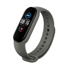 GENERICO - Correa Compatible Con Xiaomi Mi Band 3 y 4 Gris Oscuro