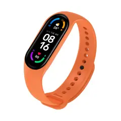 GENERICO - Correa Compatible Con Xiaomi Mi Band 5 y 6 Naranja Claro
