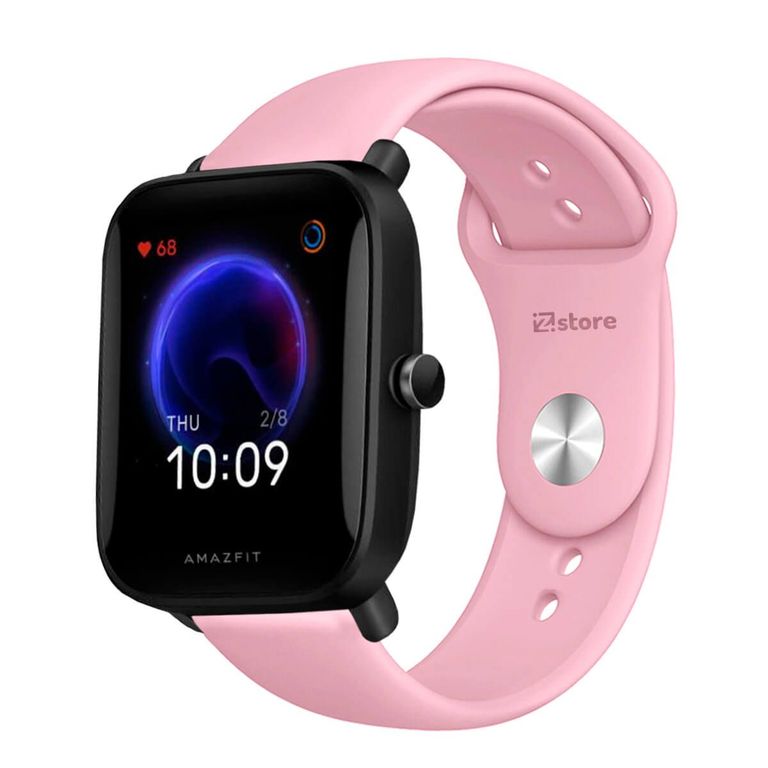 Correa Compatible Con Amazfit Pop Pro Rosado Broche 20mm