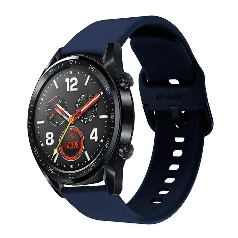Correa Compatible Con Huawei Watch GT Azul Oscuro Hebilla 22mm