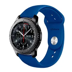 GENERICO - Correa Compatible Con Samsung Galaxy Gear S3 Classic Azul Broche 22mm