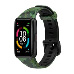 GENERICO - Correa Camuflada Compatible Con Huawei Band 6 Verde