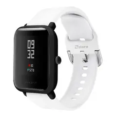 GENERICO - Correa Compatible Con Amazfit Bip Blanco Hebilla 20mm