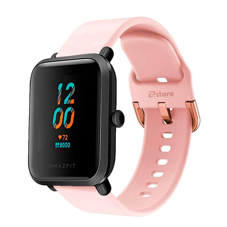 Correa Compatible Con Amazfit Bip Lite Rosado Hebilla 20mm