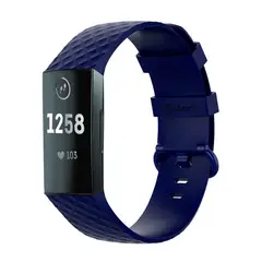 GENERICO - Correa Compatible Con Fitbit Charge 3 Azul Oscuro