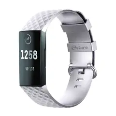 GENERICO - Correa Compatible Con Fitbit Charge 3 Plateado