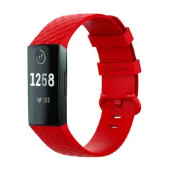 GENERICO - Correa Compatible Con Fitbit Charge 3 Rojo