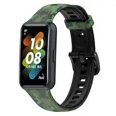 GENERICO - Correa Compatible Con Huawei Band 7 Camuflado Verde