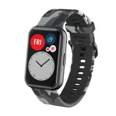 GENERICO - Correa Compatible Con Huawei Watch Fit Camuflado Gris