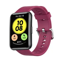 GENERICO - Correa Compatible Con Huawei Watch Fit Colores Vino