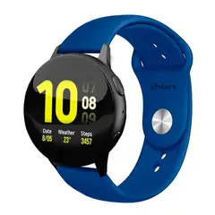 GENERICO - Correa Compatible Con Samsung Galaxy Watch Active 2 Azul Broche 20mm