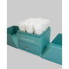 AIROSA - Rosa eterna preservada - Color Blanco - Joyero