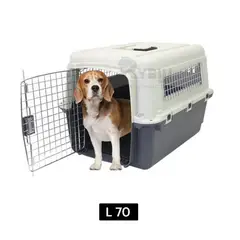 GENERICO - Kennel jaula L70 transportadora de perros Mascotas FIBRA