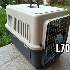 GENERICO - Kennel jaula L70 transportador de Mascotas perros FIBRA
