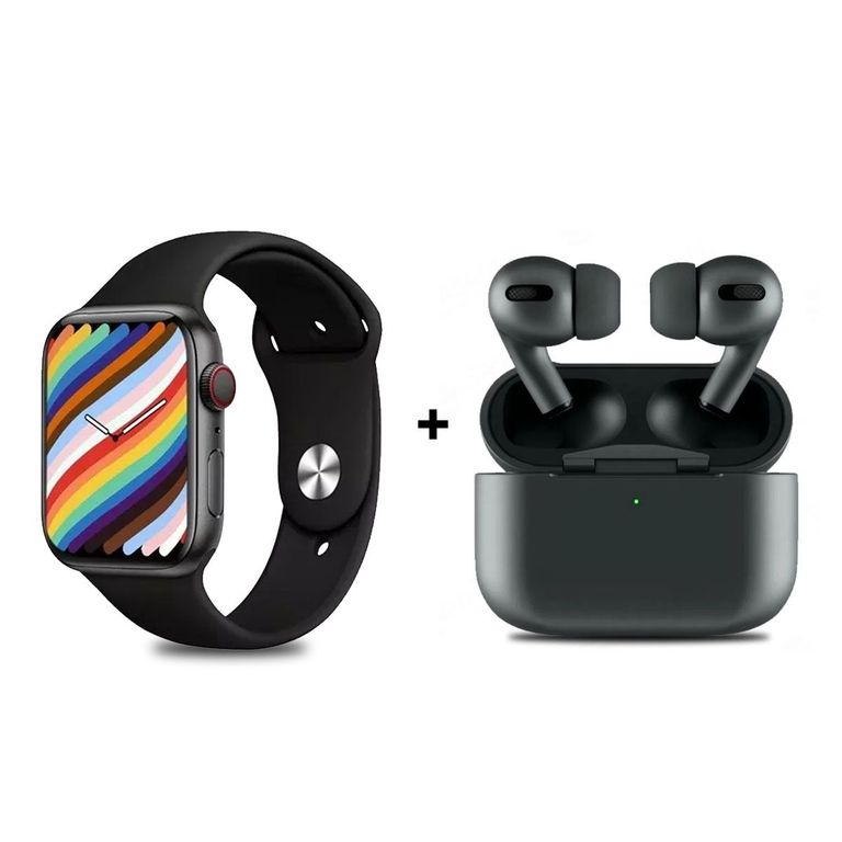 Smartwatch i9 Pro Max S Negro + Audífonos Inpods 13 Pro Negro