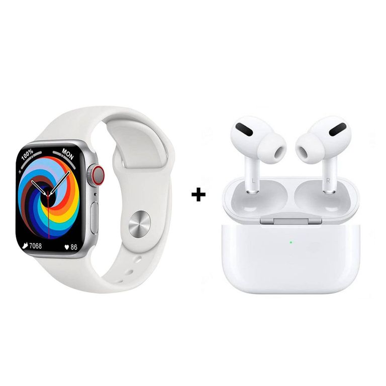 Smartwatch i9 Pro Max S Blanco + Audífonos Inpods 13 Pro Blanco