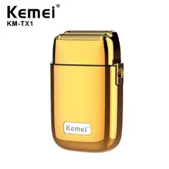 KEMEI - Afeitadora Shaver Recargable Dorada