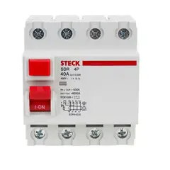 STECK - INTERRUPTOR DIFERENCIAL 4P 40A 400V 30MA