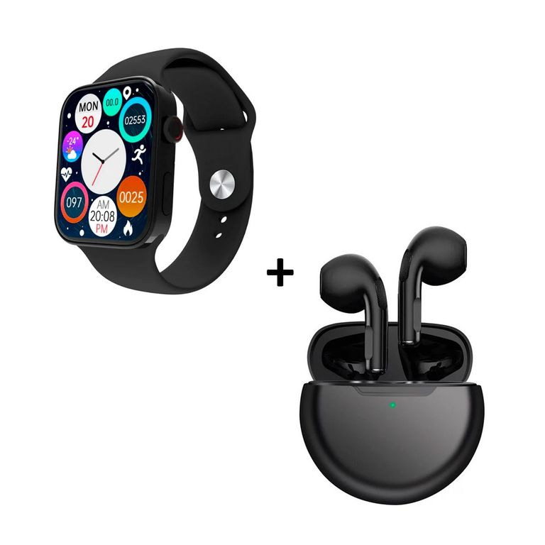 Smartwatch i9 Pro Max S Negro + Audífonos Pro 6 Negro